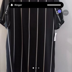 Ryan Michelle Stripe Midi Dress NWT